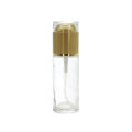 Cosmetic round 30ml 50ml 100ml refillable glass perfume spray bottle with aluminum spray pump cap